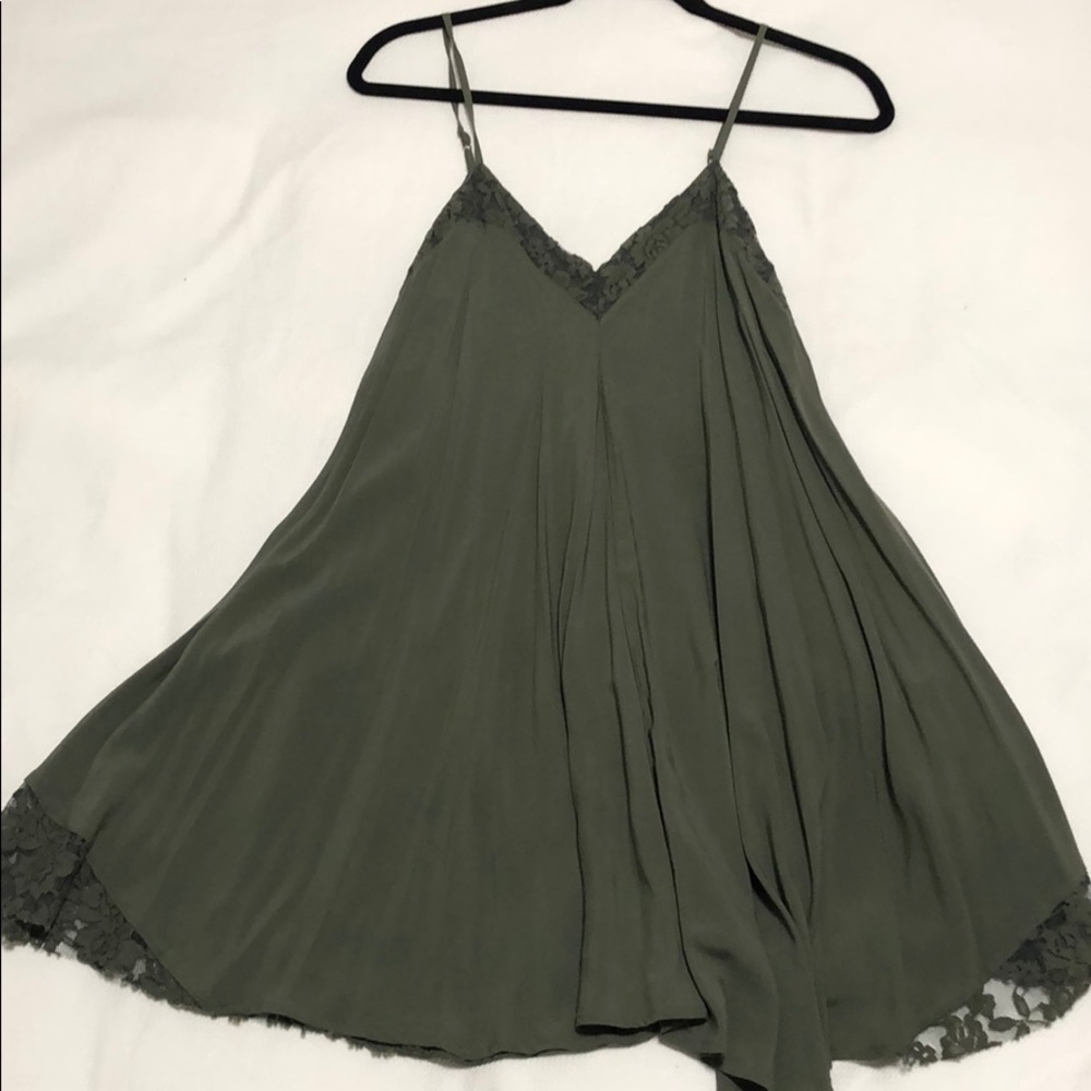Forrest green flowy dress